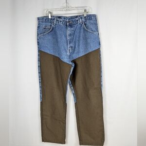 Wrangler Rugged Wear Jeans Mens 40x32 Denim Brush Guard Workwear Vtg USA A026